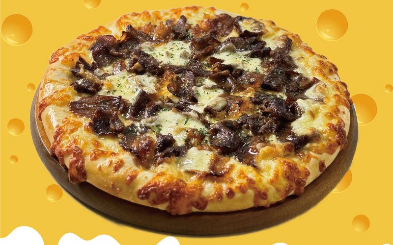 チーズ盛盛国産黒毛和牛カルビピザ