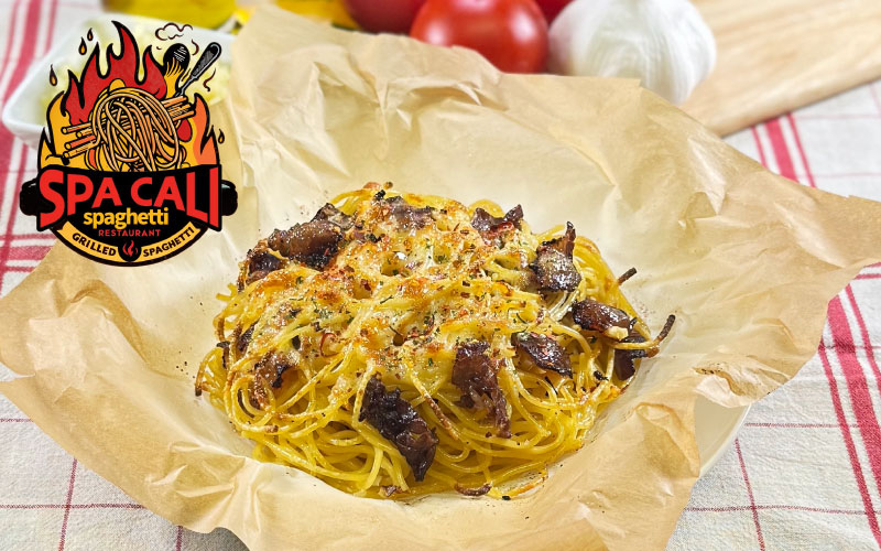 焼きスパ 牛カルビペペロンチーノ